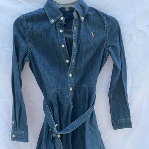 NWT Girls Ralph Lauren Blue Label Denim Dress